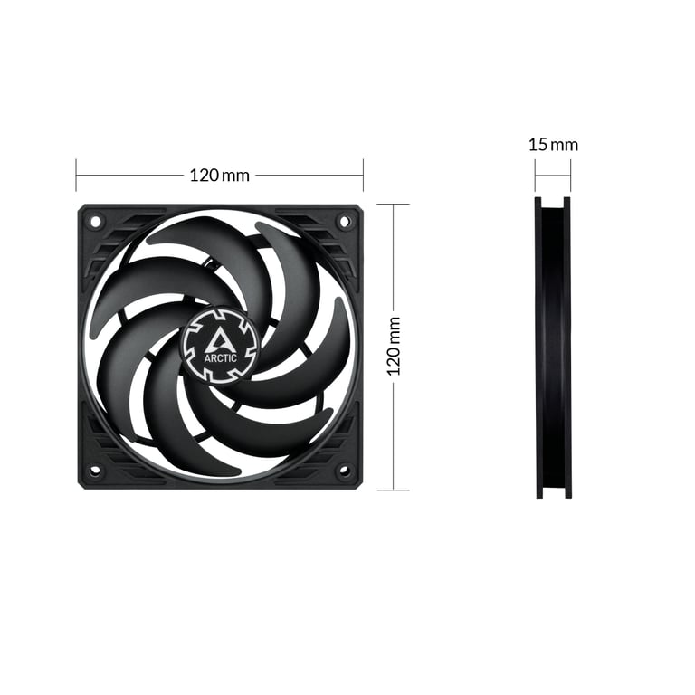 Фото Вентилятор Arctic P12 Slim PWM PST Black (ACFAN00187A)