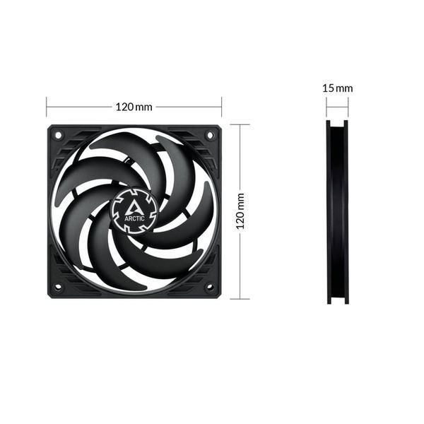 Вентилятор Arctic P12 Slim PWM PST Black (ACFAN00187A) 1407757ua фото