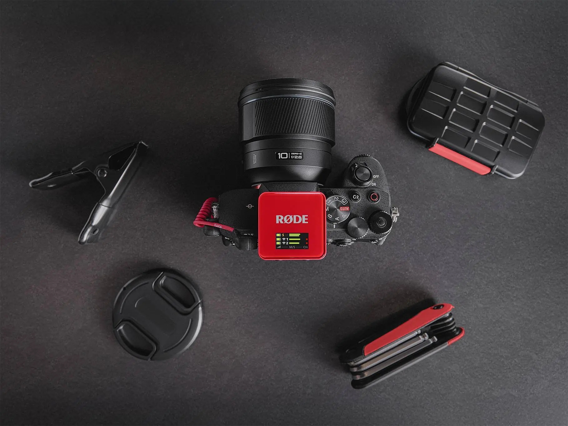 фото Мікрофонна радіосистема для камери, для смартфона Rode Wireless GO Gen 3 Red 3