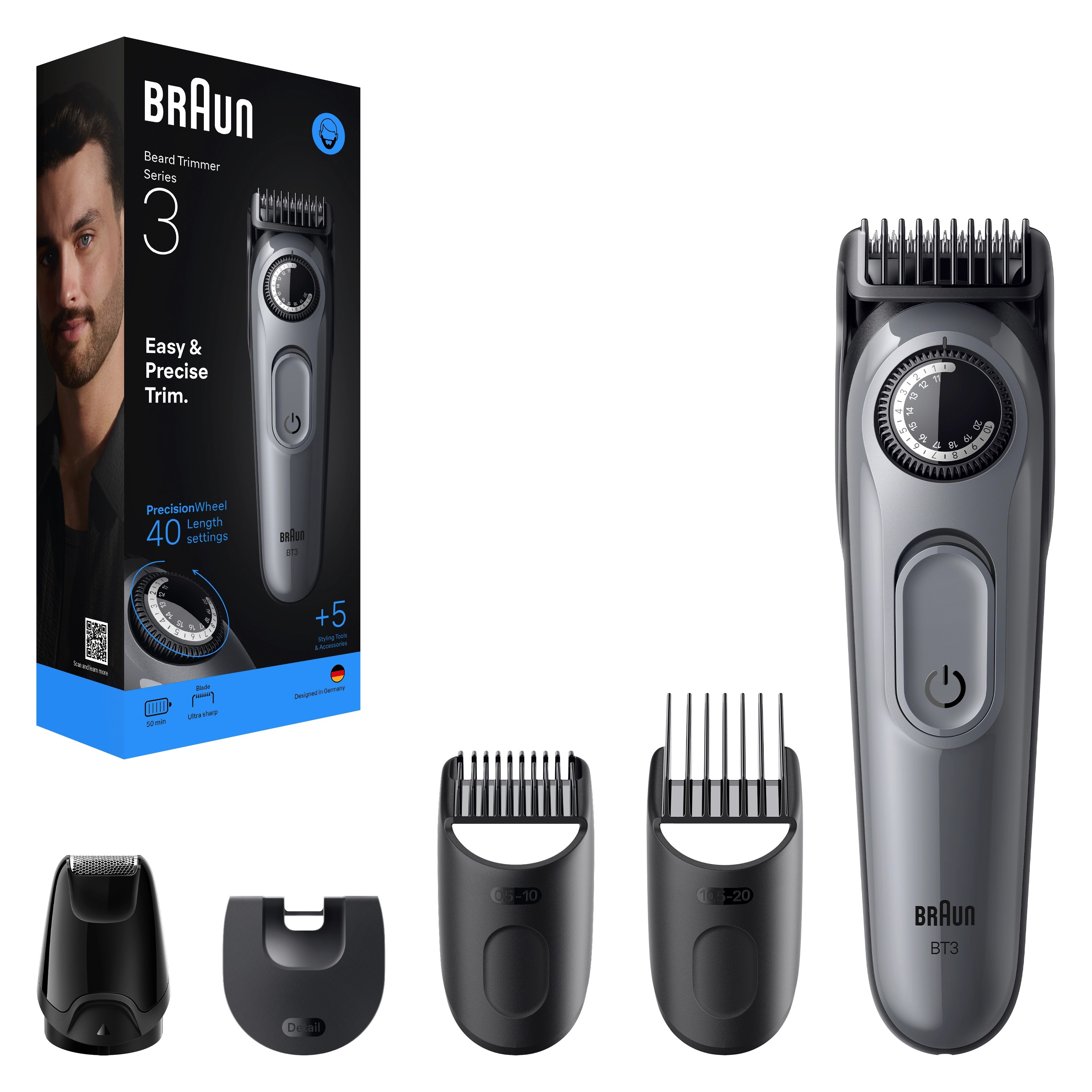 Фото Тример для бороди та вусів Braun Series 3 BT3560