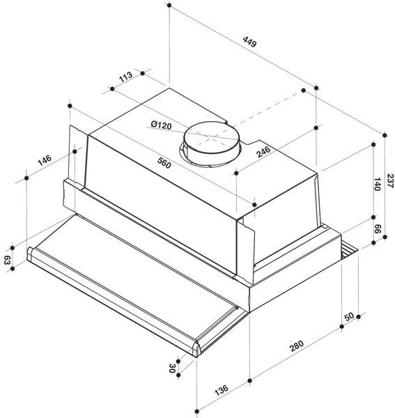 Витяжка вбудована Whirlpool WSK64FLSX 1366068 фото
