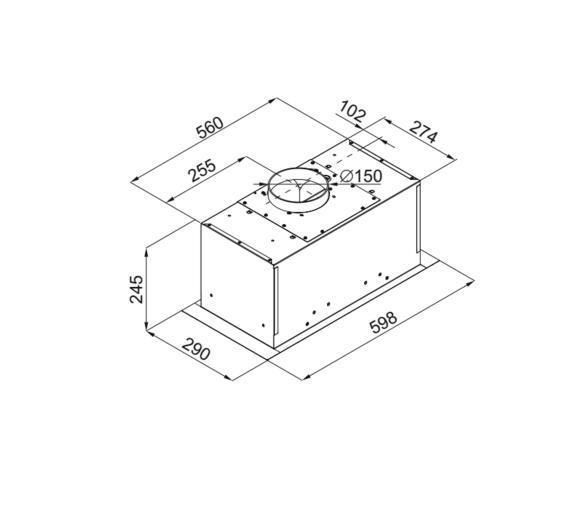Вытяжка телескопическая VDB Box-Max 60 Black 1357935 фото