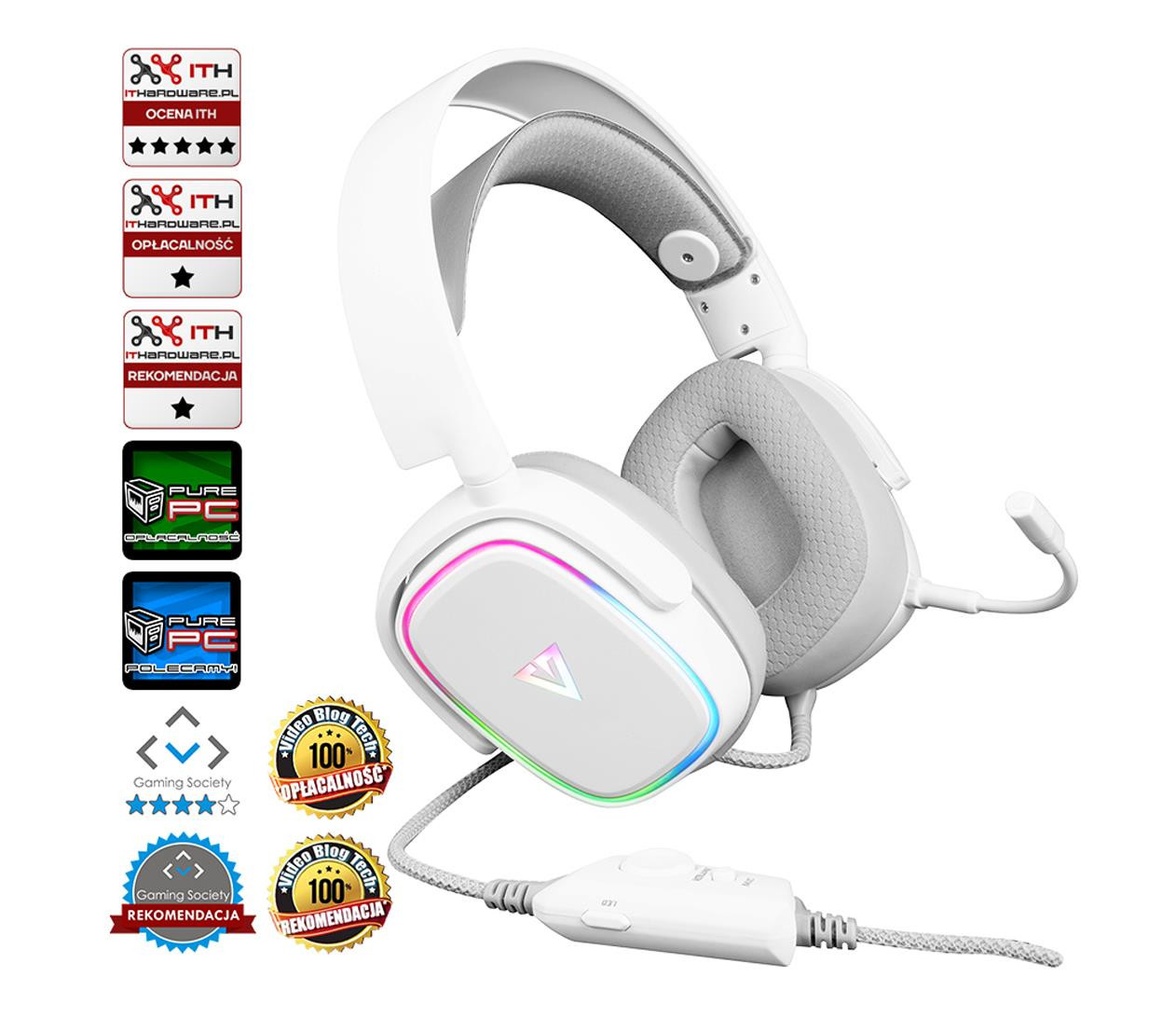 Фото Компьютерная гарнитура Modecom MC-899 Prometheus White (S-MC-899-PROMETHEUS-200)