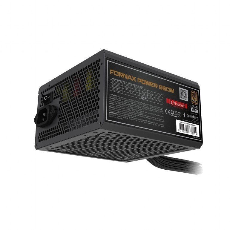 фото Блок живлення Gembird Fornax 650W (CCC-PSUBRONZE-650W) 3