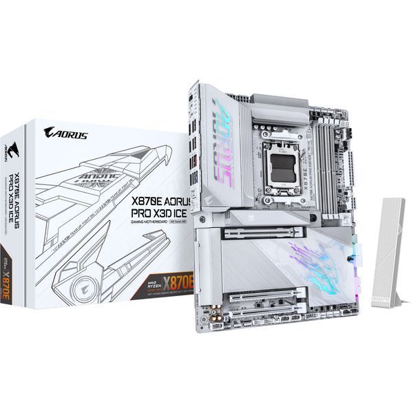 Материнська плата Gigabyte X870E Aorus Pro X3D ICE 1468882ua фото