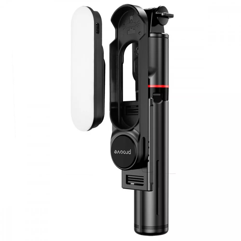 Фото Монопод-стабилизатор Proove Selfie Lume 1110 mm Black (MPSL00010001)