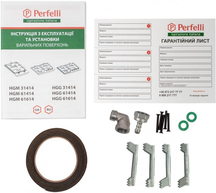 Фото Газова варильна поверхня Perfelli HGG 31414 BL