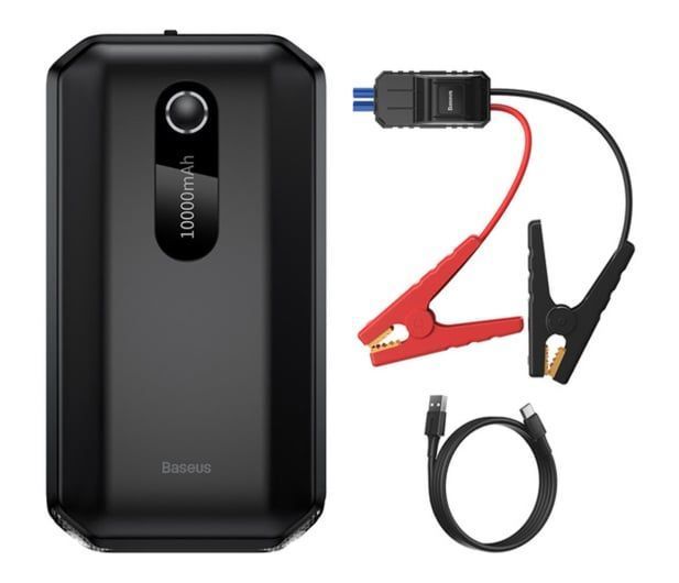 Автономний пусковий пристрій (бустер) Baseus Super Energy AirCar Jump Starter 10000mAh Black (CGNL020101) 1365786 фото