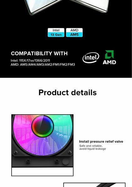 Водяное охлаждение GameMax IceBurg 360 Infinity BK 1474941ua фото