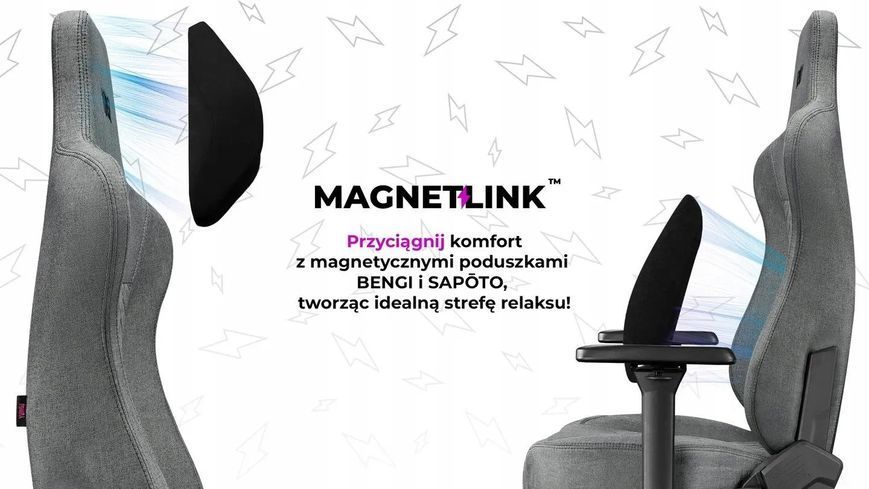 Компьютерное кресло для геймера Yumisu 2053 Magnetic Mesh Light Gray/Black 1349082 фото