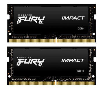 Пам'ять для ноутбуків Kingston FURY 32 GB (2x16GB) SO-DIMM DDR4 3200 MHz Impact (KF432S20IBK2/32) 1362739ua фото