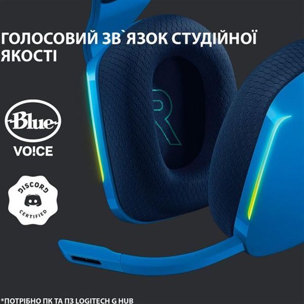 Комп'ютерна гарнітура Logitech Lightspeed Wireless RGB Gaming Headset G733 Blue (981-000943) 1359536ua фото