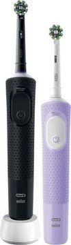 Набор из 2-х электрических зубных щеток Oral-B Vitality Pro D103 Duo Black/Purple 1427792 фото