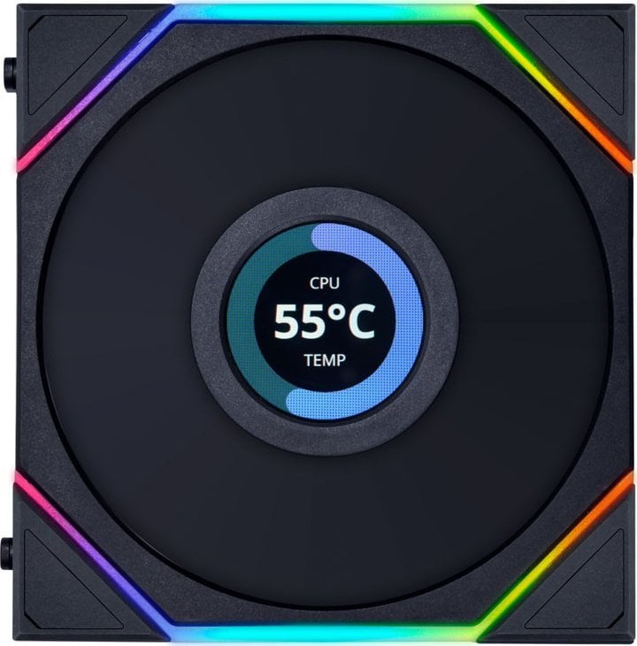 Фото Вентилятор Lian Li Uni Fan TL LCD 120 Black 3-Pack (G99.12TLLCD3B.00)