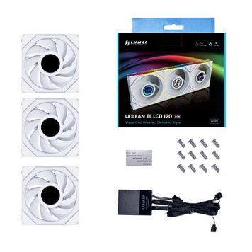 Вентилятор Lian Li Uni Fan TL LCD 120 White 3-Pack (G99.12TLLCD3W.00) 1407772 фото