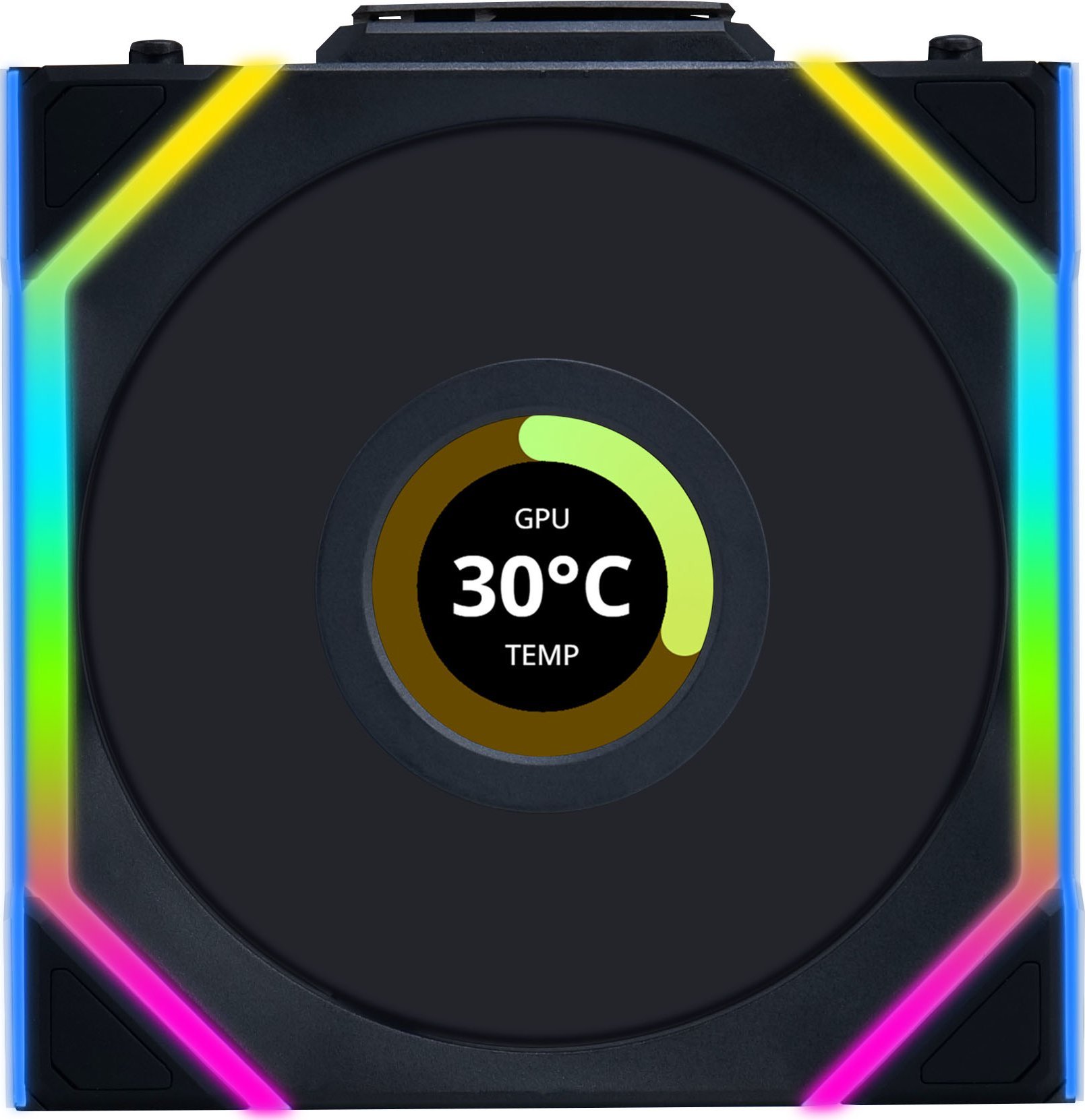 Фото Вентилятор Lian Li Uni Fan SL Wireless LCD 120 Reverse Blade Black (12RSLLCD1W1B)