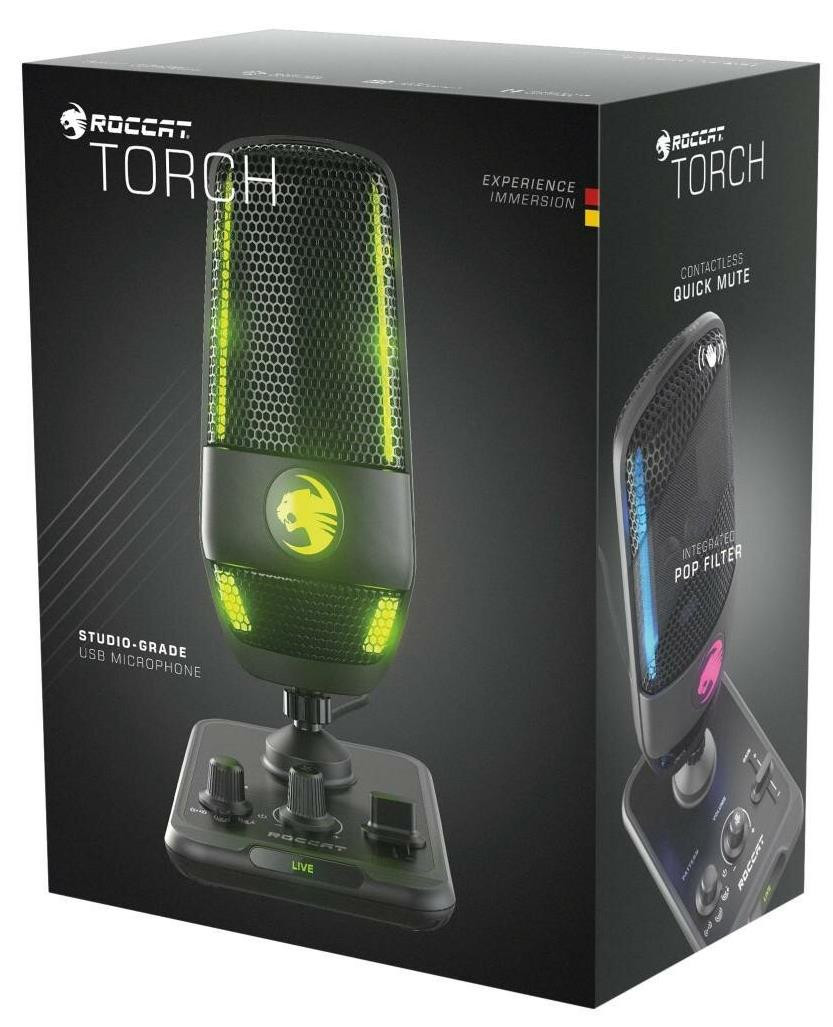 Фото Мікрофон для ПК/ для стрімінгу, підкастів Roccat Torch RGB (ROC-14-912)