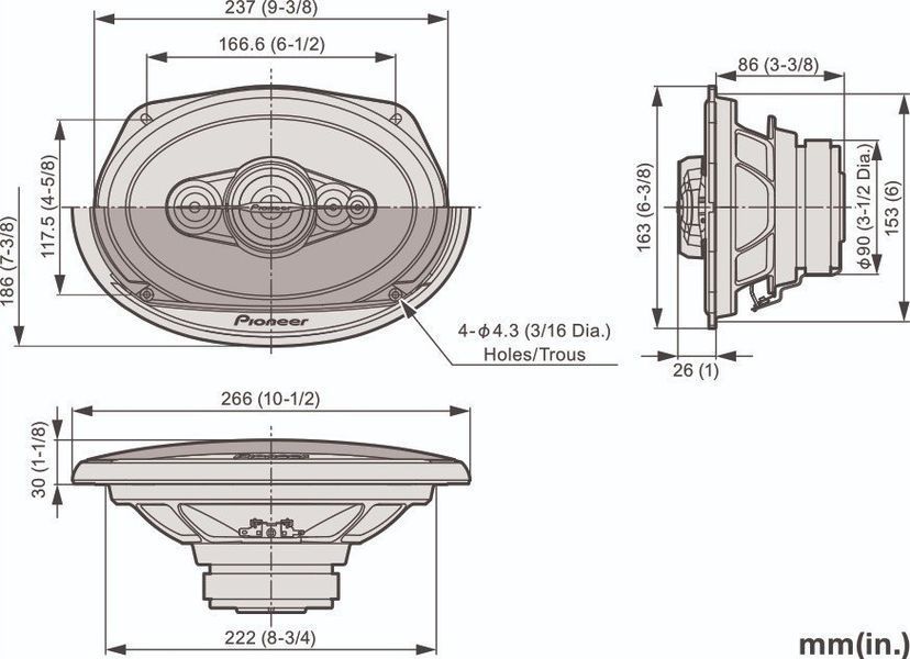 Коаксіальна автоакустика Pioneer TS-A6991F 1350971 фото