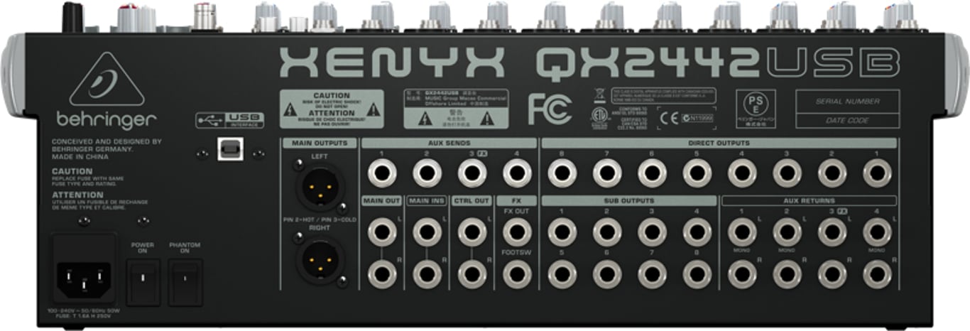 фото Мікшерний пульт Behringer Xenyx QX2442USB 3