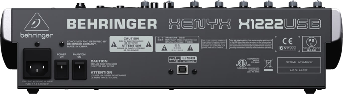 фото Мікшерний пульт Behringer Xenyx X1222USB 2