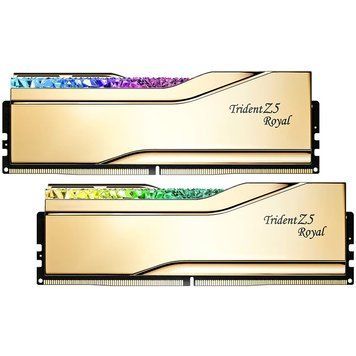 Пам&rsquo;ять для настільних комп&rsquo;ютерів G.Skill 64 GB (2x32GB) DDR5 6000 MHz Trident Z5 Royal Gold (F5-6000J2836G32GX2-TR5G) 1473880ua фото