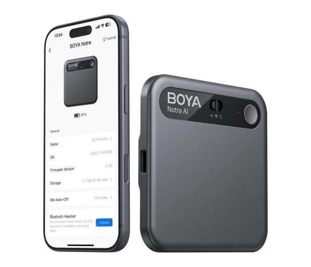 Цифровой диктофон Boya Notra Black 1482341 фото