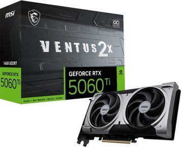 Видеокарта MSI GeForce RTX 5060 Ti 16G Ventus 2X OC Plus (G506T-16V2CP) 1446685 фото