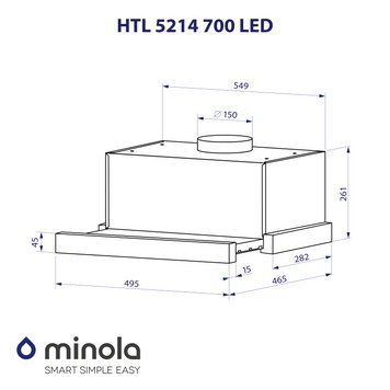 Витяжка телескопічна Minola HTL 5214 BL 700 LED 1474888ua фото