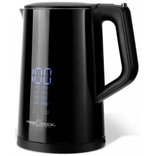 Електрочайник ProfiCook PC-WKS 1243 1,7 л, 2200 Вт, сенсорне керування, регулювання температури, чорний