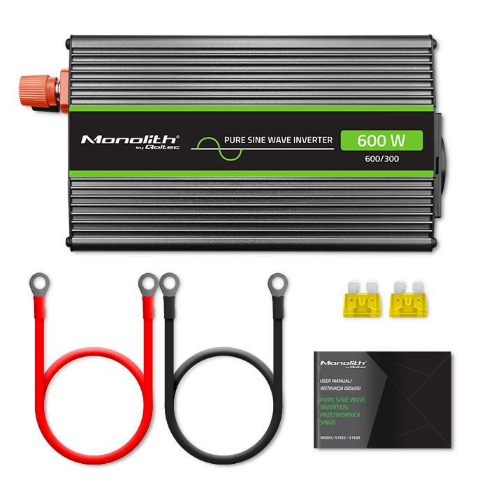 Фото Автомобільний інвертор Qoltec 300W/600W 51936