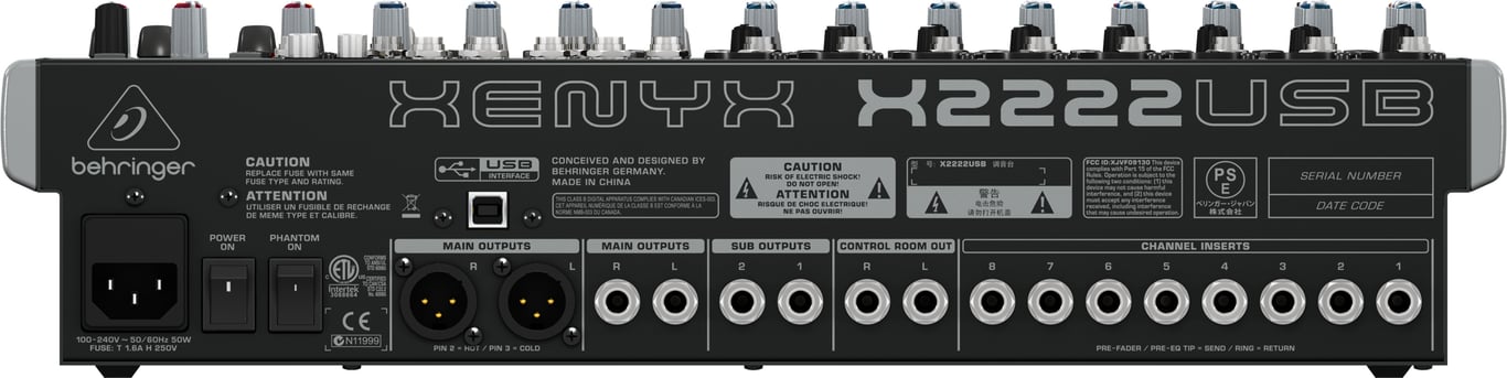 фото Мікшерний пульт Behringer Xenyx X2222USB 1