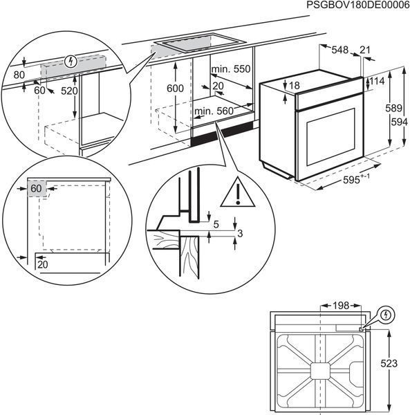 Духовка електрична Electrolux EOC8H39WX 1358670 фото
