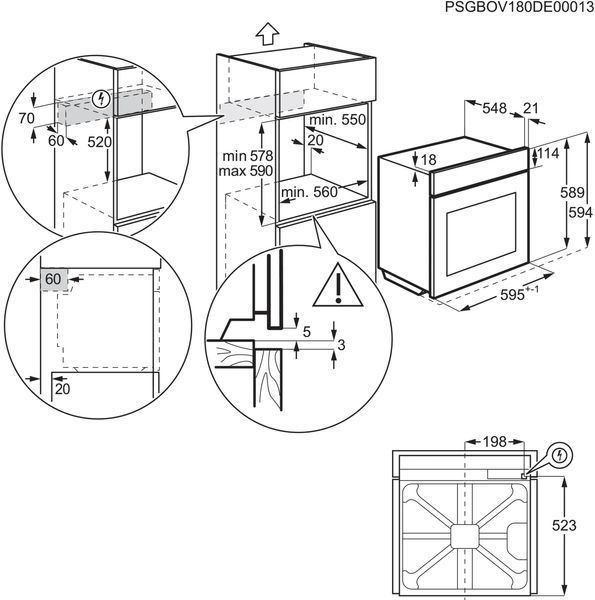 Духовка електрична Electrolux EOC8H39WX 1358670 фото