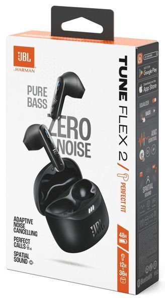 Навушники TWS JBL Tune Flex 2 Black (JBLTFLEX2BLK) 1440866ua фото