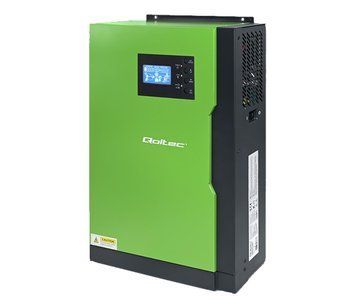 Гібридний сонячний інвертор (hybrid) Qoltec Hybrid 6KVA 3,5kW 100A 24V MPPT Sinus (53886) 1409304 фото