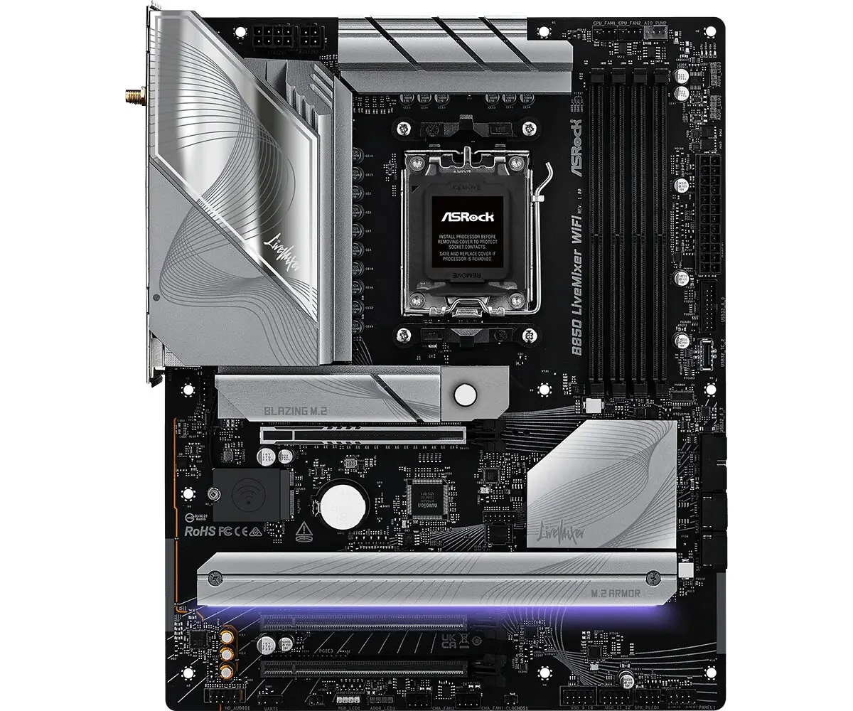 фото Материнская плата ASRock B850 LiveMixer WiFi 1