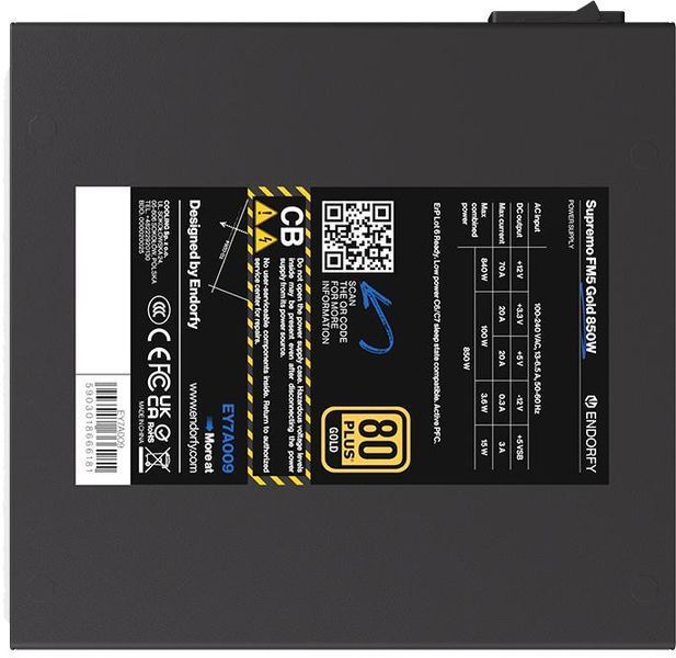 Блок живлення Endorfy Supremo FM5 Gold 850W (EY7A009) 1354955 фото