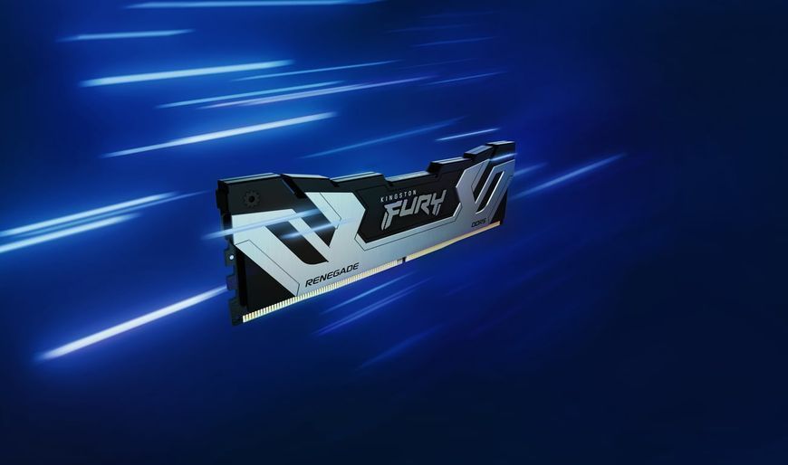 Пам'ять для настільних комп'ютерів Kingston Fury 48 GB (2x24GB) CUDIMM DDR5 8400 MHz Renegade Silver/Black (KF584CU40RSK2-48) 1438547 фото