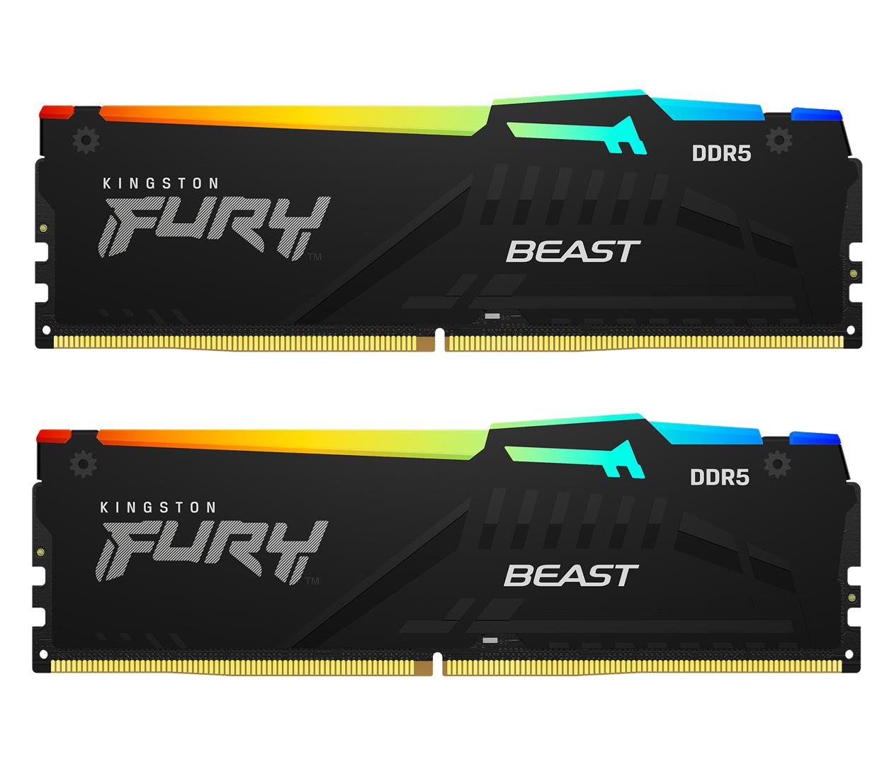 фото Оперативная память для настольных компьютеров Kingston FURY 64 GB (2x32GB) DDR5 5600 MHz Beast RGB EXPO (KF556C36BBEAK2-64) 2