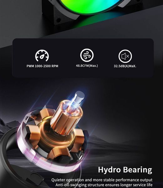 Повітряне охолодження GameMax Gamma 90 Digital BK 1476167ua фото