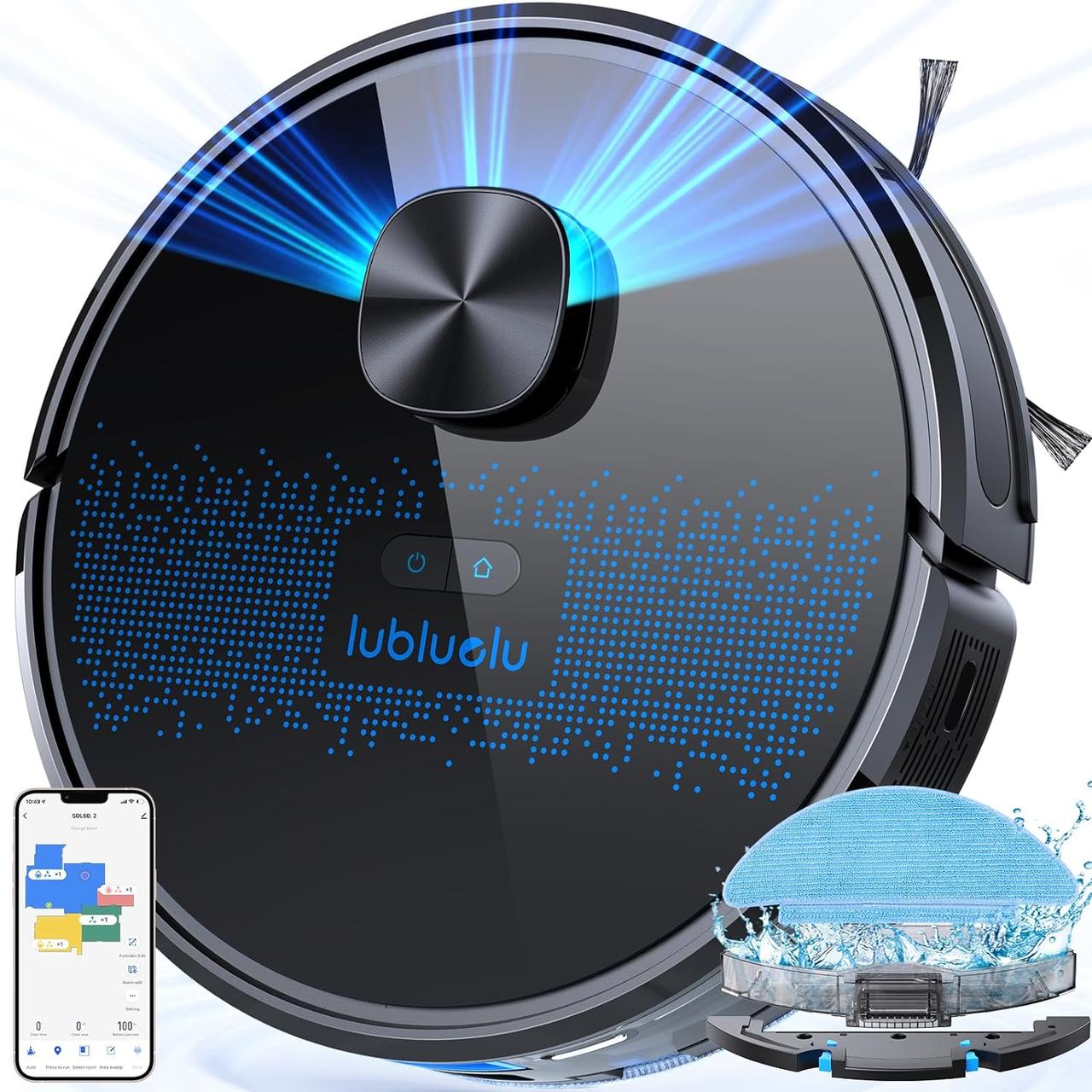 Фото Робот-пилосос з вологим прибиранням Lubluelu SL60D Black