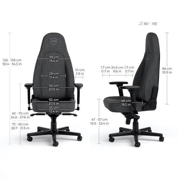 Комп'ютерне крісло для геймера Noblechairs Icon TX Antracite 1350440 фото