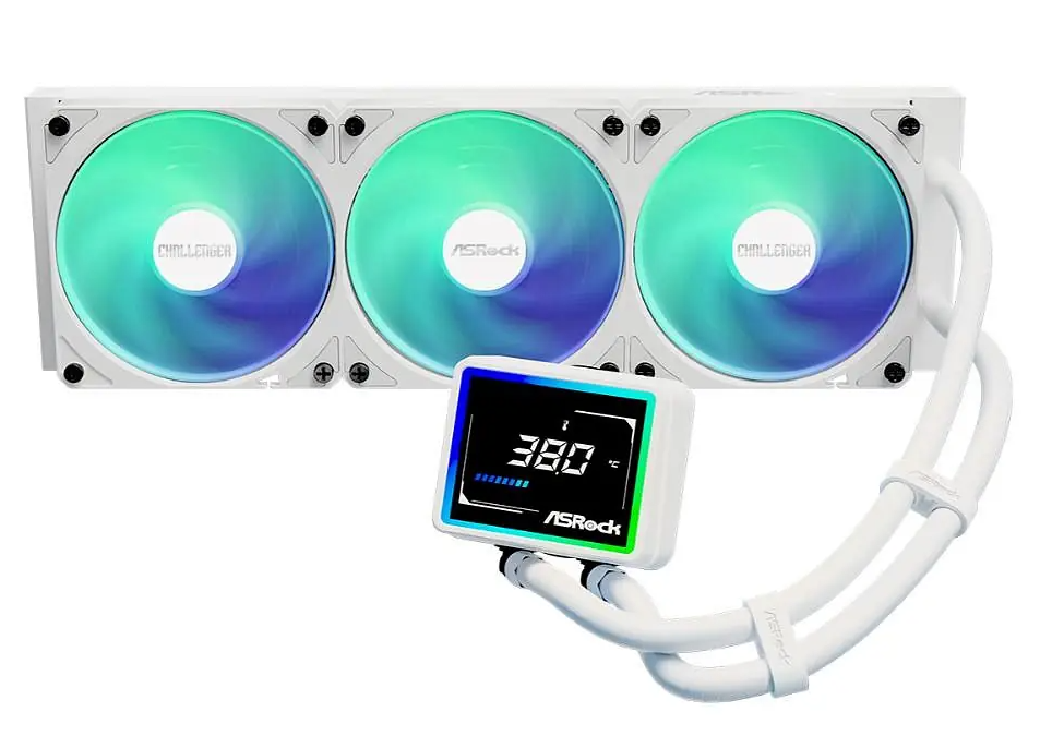 фото Водяне охолодження ASRock Challenger 360 Digital ARGB White 2