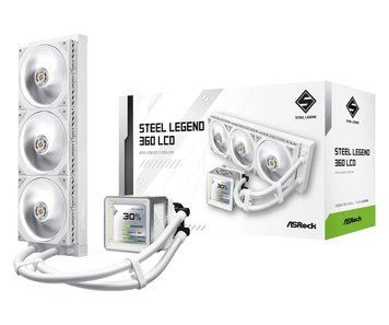 Водяне охолодження ASRock Steel Legend 360 LCD White 1480672 фото