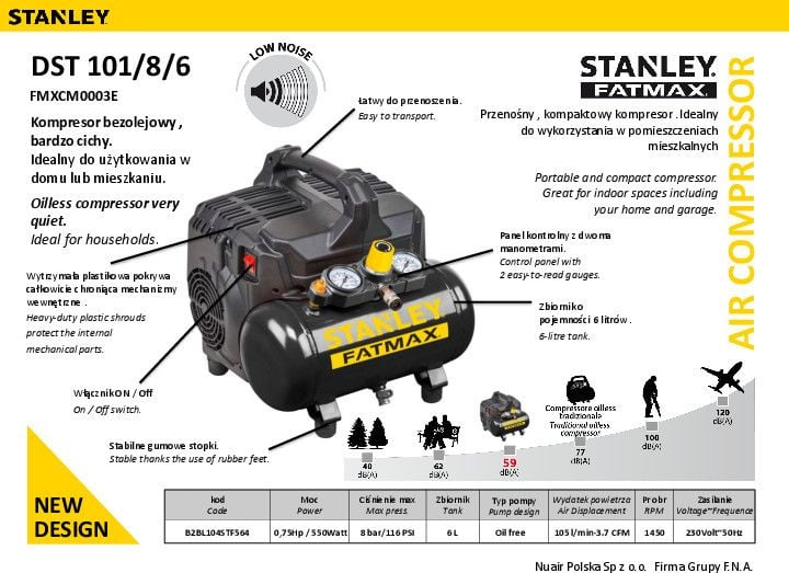 фото Компрессор Stanley FatMax DST 101/8/6 (B2BL104STF564) 1