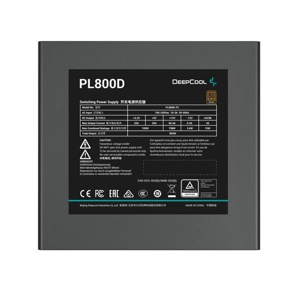 Блок живлення Deepcool PL800D (R-PL800D-FC0B) 1345979 фото