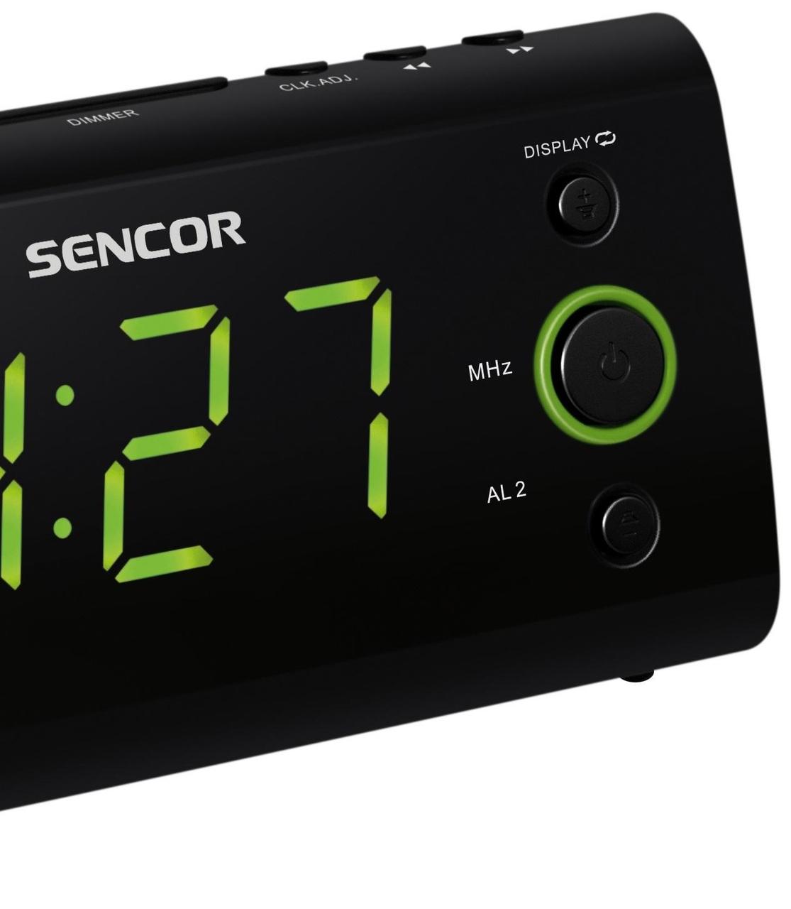 фото Настольные часы с будильником Sencor SRC 330 GN 2