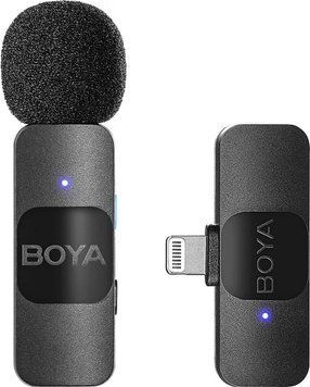 Мікрофонна радіосистема для фотокамери, для смартфона Boya BY-V1 V2.0 Ultra Compact 1450155 фото