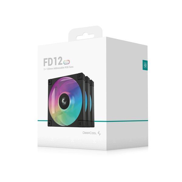 Вентилятор Deepcool FD12 ARGB Black 3-Pack (R-FD12-BKAPN3-G) 1440439ua фото