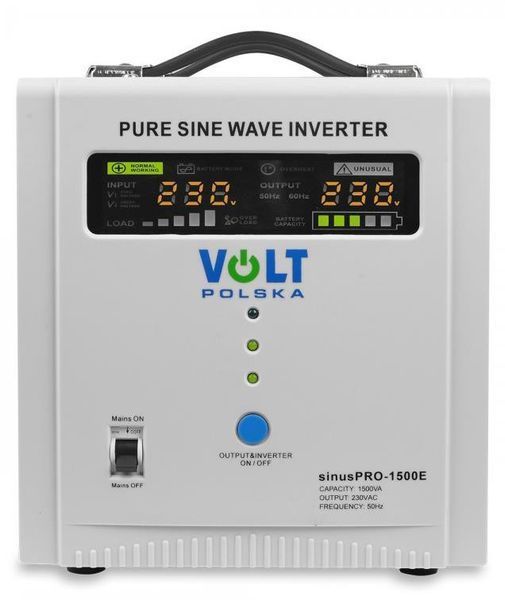 Гибридный ИБП/инвертор Volt Polska SINUS PRO 1500E 12V 230V (3SP091512E) 1368039 фото